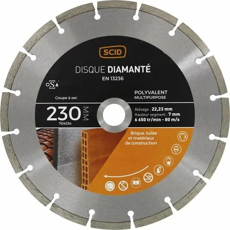 DISQUE DIAMANT A DECOUPER DIAMETRE 230X1.9X22.23