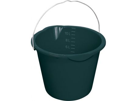 SEAU NOIR POLYETHYLENE 11L ANSE GALVA 4MM