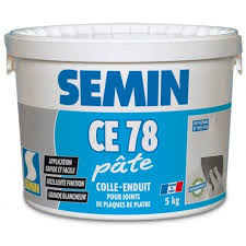 ENDUIT COLLE POUR JOINTS PLACO CE78 EN PATE SEAU 5KGS