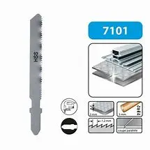 [ASR613332] LAME DE SCIE SAUTEUSE 5 PIECES POUR METAL 100X50X2MM