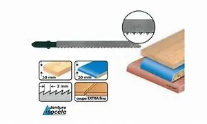 [ASR613313] LAME DE SCIE SAUTEUSE 5 PIECES POUR BOIS 100X75X3MM